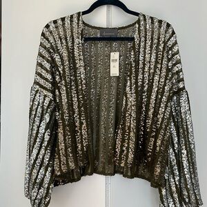 Anthropologie Sequin Stripe Jacket NWT